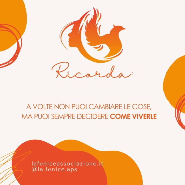 A volte non puoi cambiare le cose, ma puoi sempre decidere come viverle