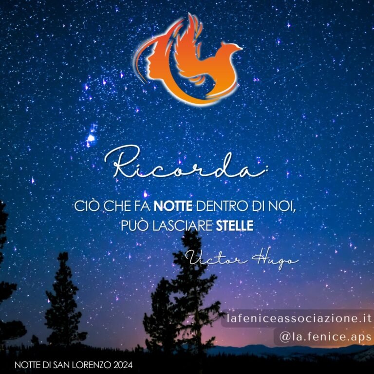 Ciò che fa notte dentro di noi, può lasciare stelle